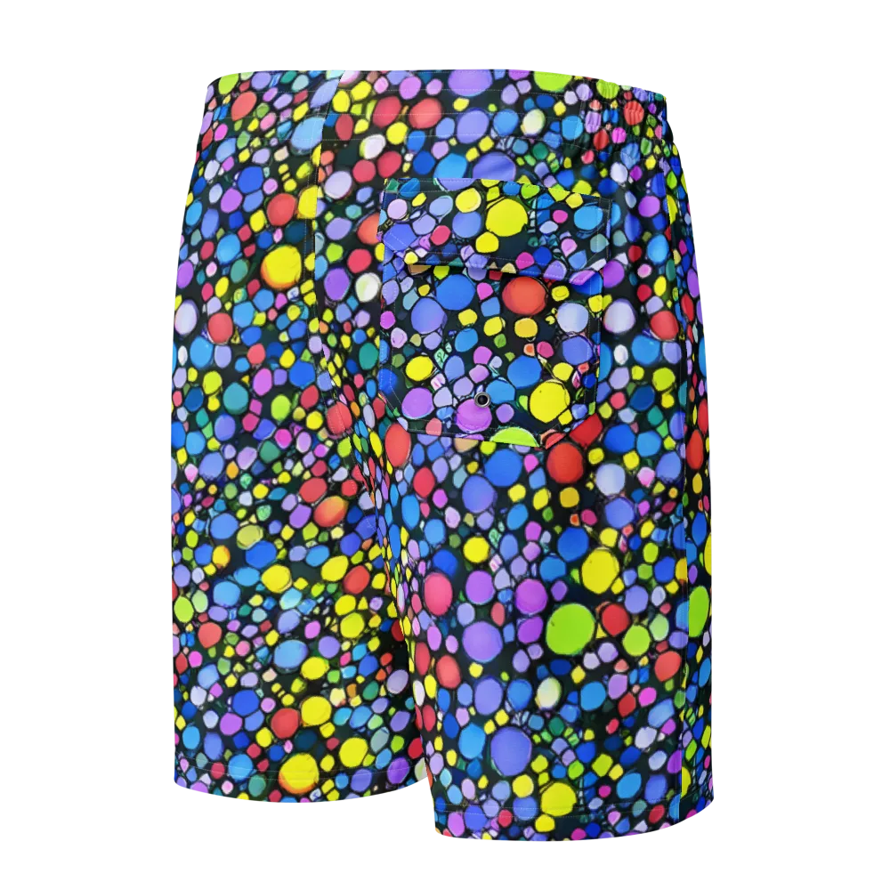 Vivid Cellscape on Men's Board Shorts — Back