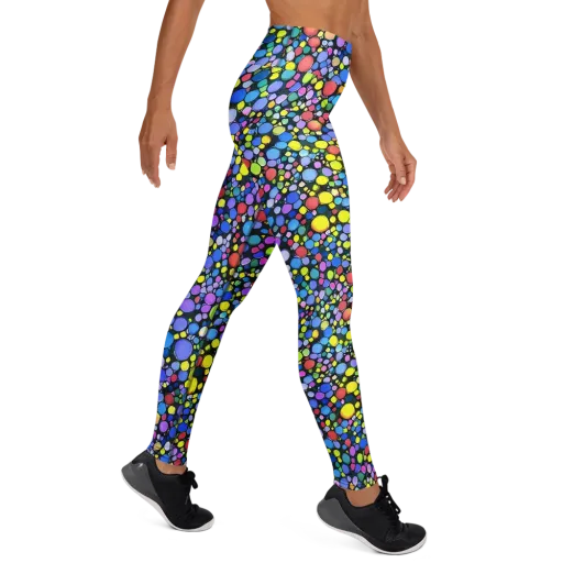 Vivid Cellscape on a Yoga Leggings