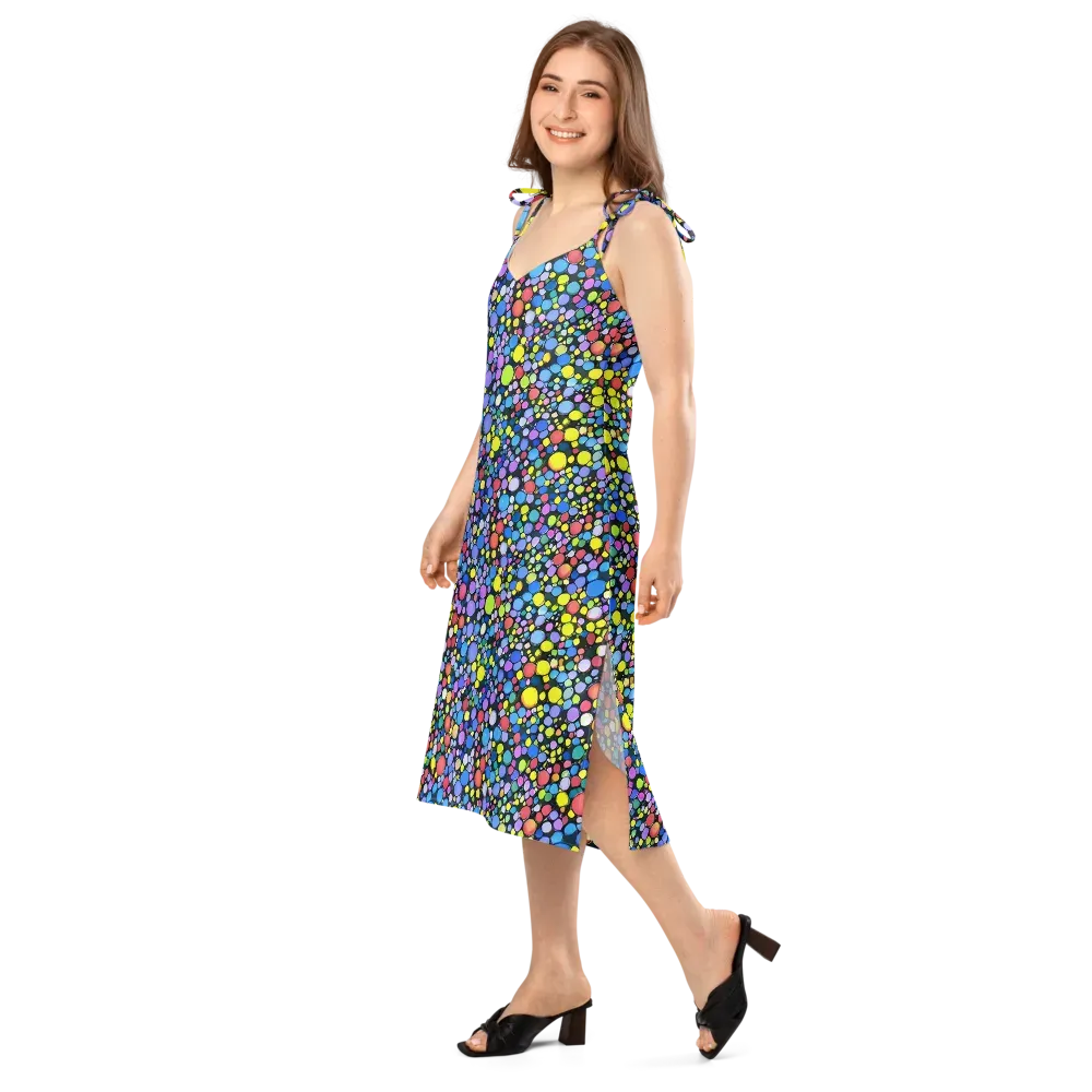Vivid Cellscape on Slip Dress — Left Front