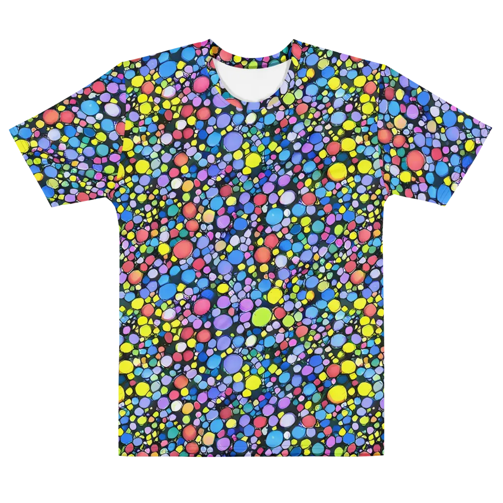 Vivid Cellscape on Men's Cotton Crew Neck T-Shirt — Front