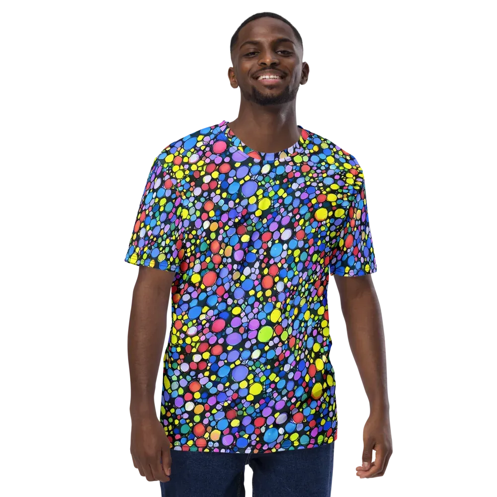 Vivid Cellscape on Men's Crew Neck T-Shirt — Front