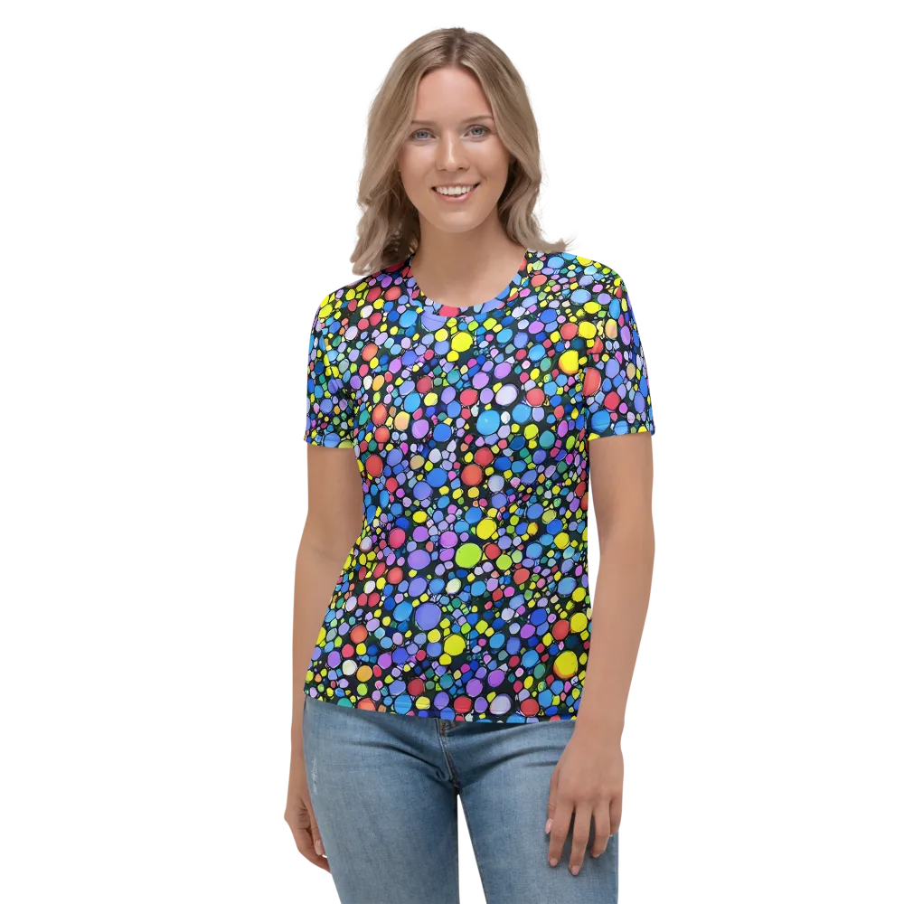 Vivid Cellscape on Women's Crew Neck T-Shirt — Front