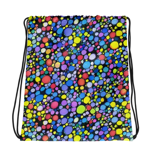 Vivid Cellscape on a Drawstring Bag