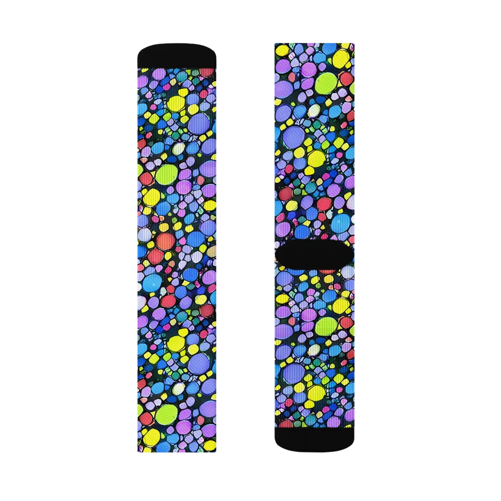 Vivid Cellscape on Socks — Left Sock