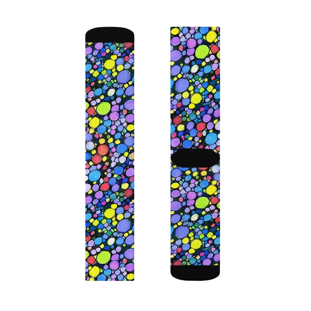Vivid Cellscape on Socks — Right Sock