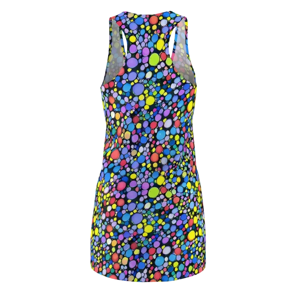 Vivid Cellscape on Racerback Dress — Back