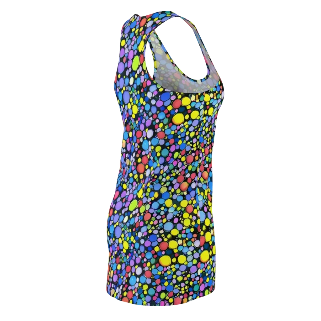 Vivid Cellscape on Racerback Dress — Back Side