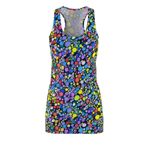 Vivid Cellscape on a Racerback Dress