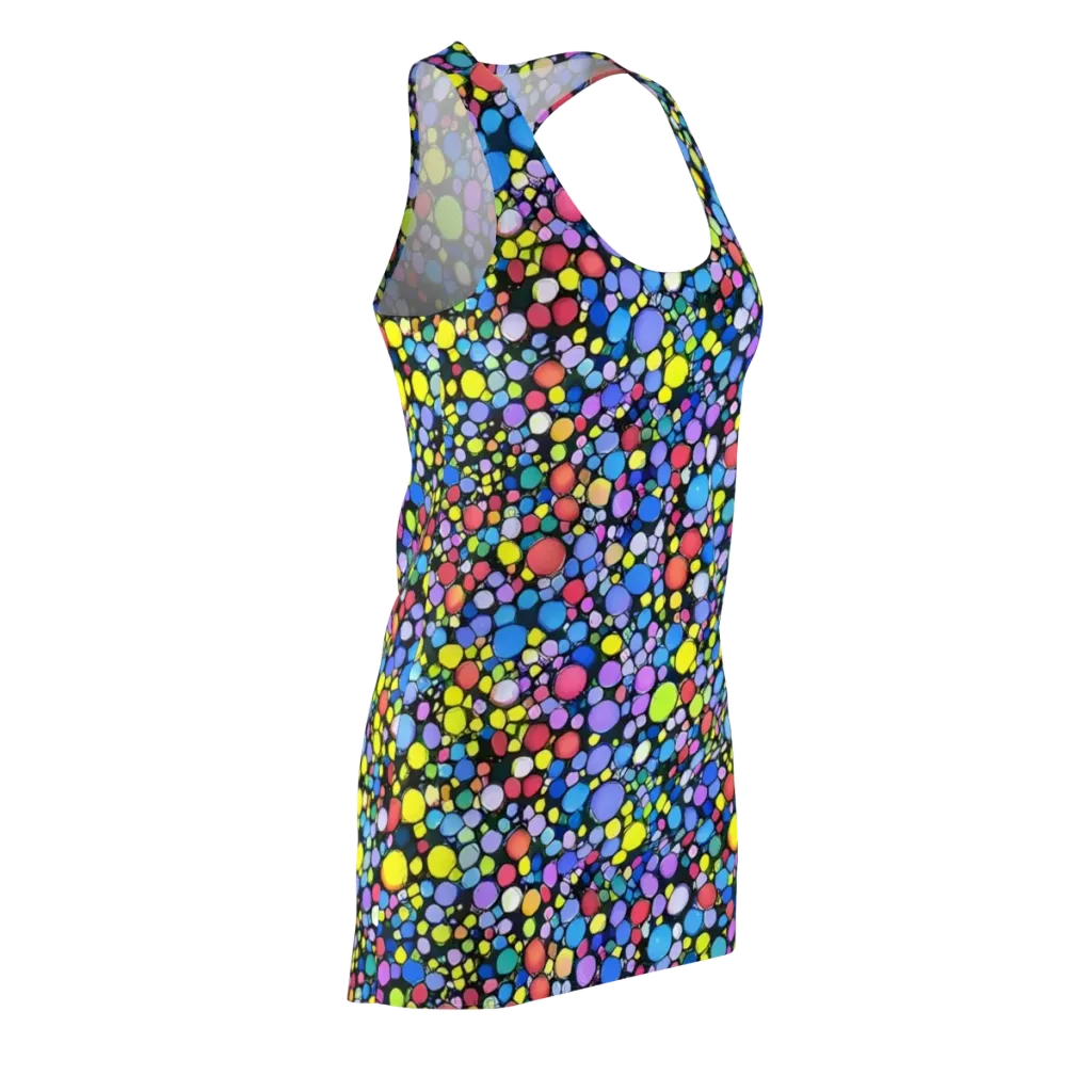 Vivid Cellscape on Racerback Dress — Front Side