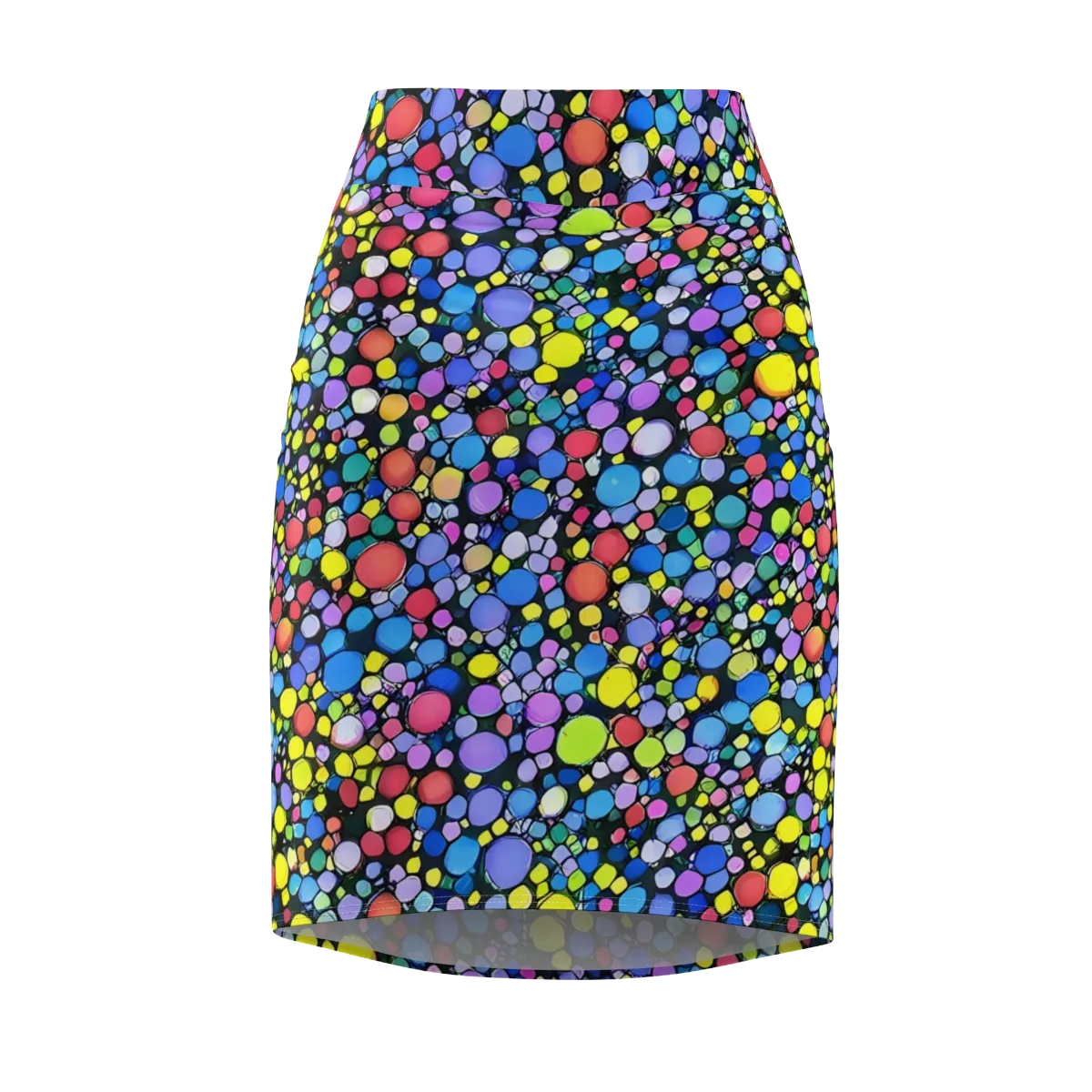 Vivid Cellscape on Pencil Skirt — Front