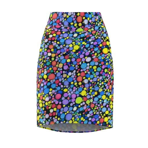 Vivid Cellscape on a Pencil Skirt