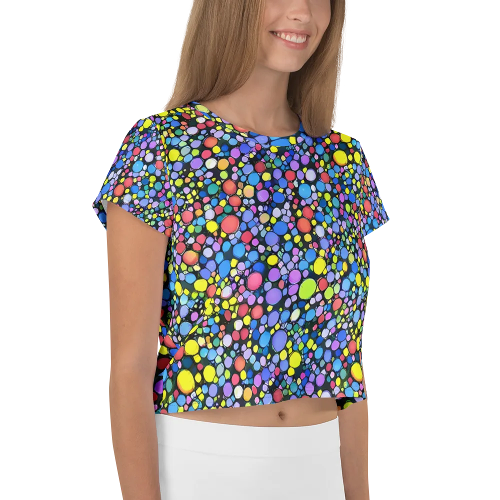 Vivid Cellscape on Crop Tee — Right