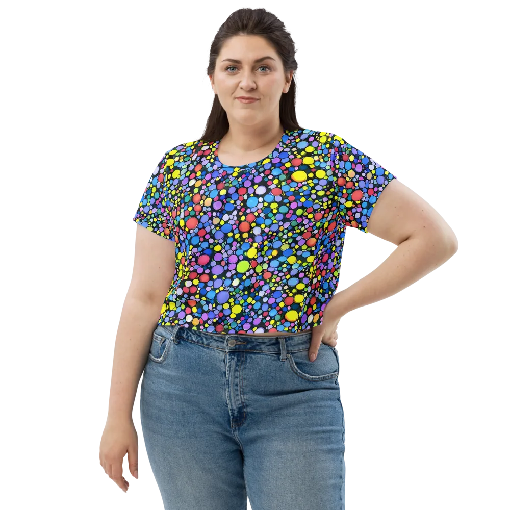Vivid Cellscape on Crop Tee — Front