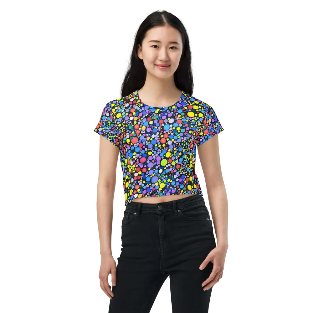 Vivid Cellscape on Crop Tee — Front