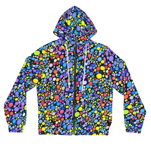 Vivid Cellscape on a Women's Full-Zip Hoodie