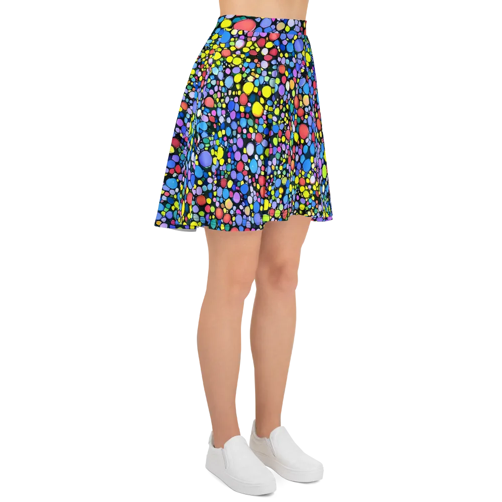 Vivid Cellscape on Skater Skirt — Right