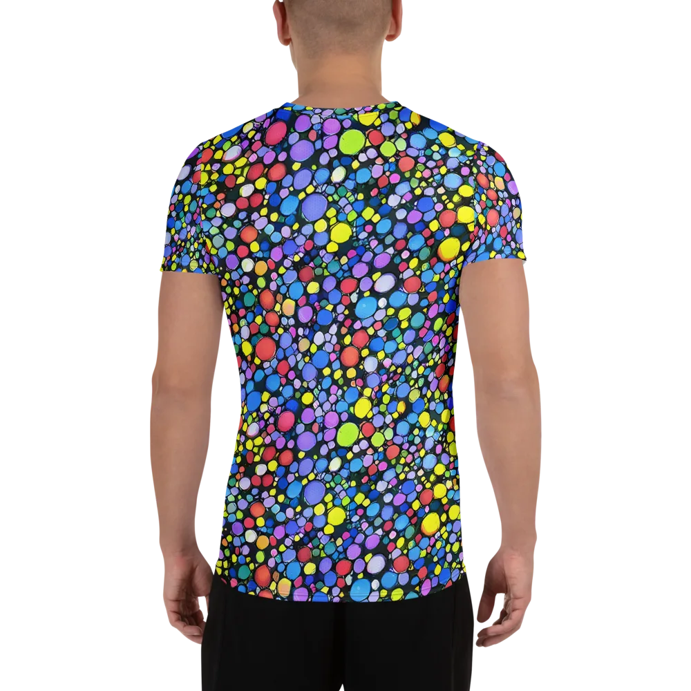 Vivid Cellscape on Men's Athletic T-Shirt — Back