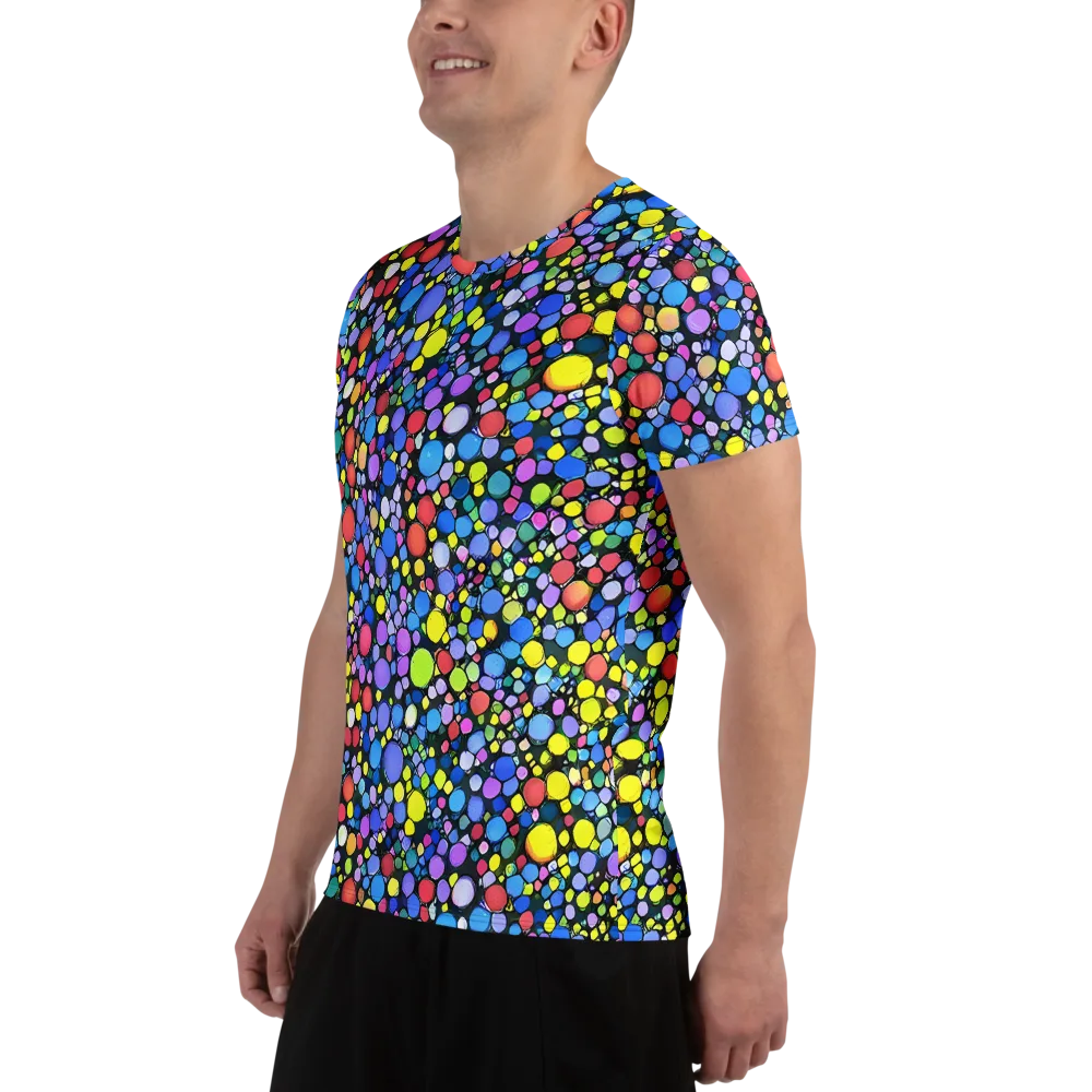 Vivid Cellscape on Men's Athletic T-Shirt — Left