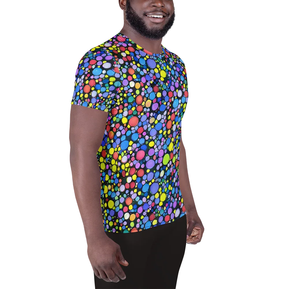 Vivid Cellscape on Men's Athletic T-Shirt — Right