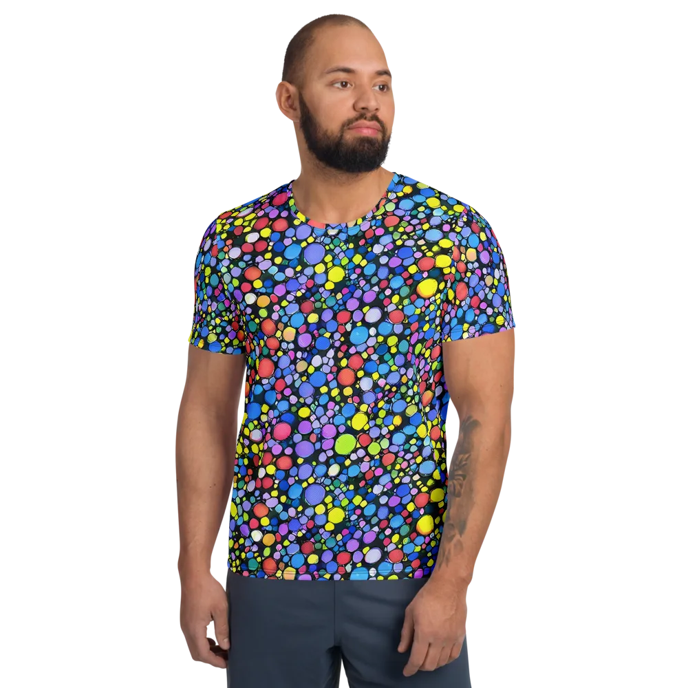 Vivid Cellscape on Men's Athletic T-Shirt — Front