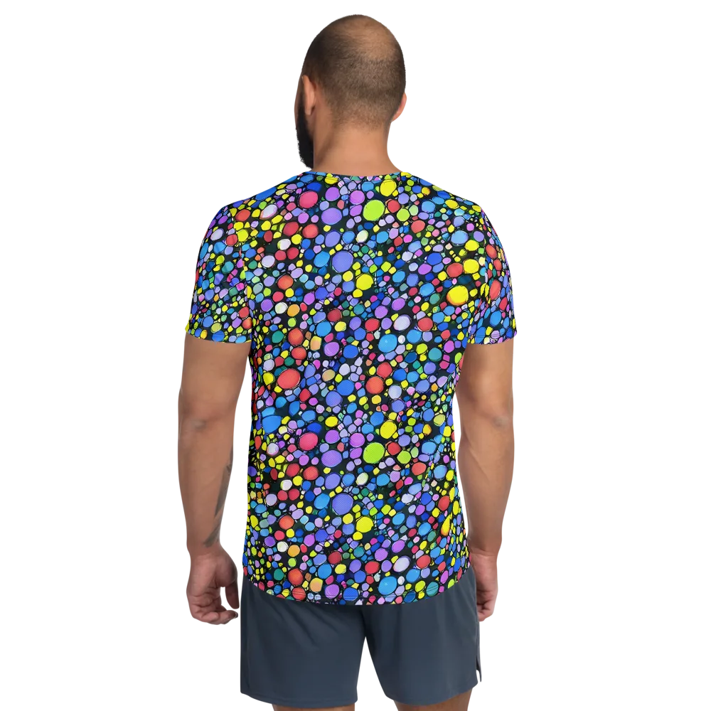 Vivid Cellscape on Men's Athletic T-Shirt — Back