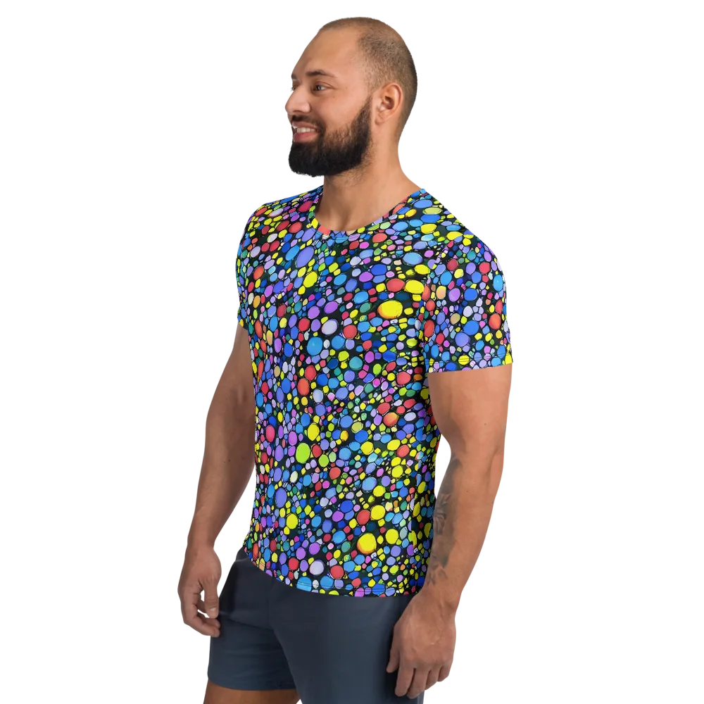 Vivid Cellscape on Men's Athletic T-Shirt — Left