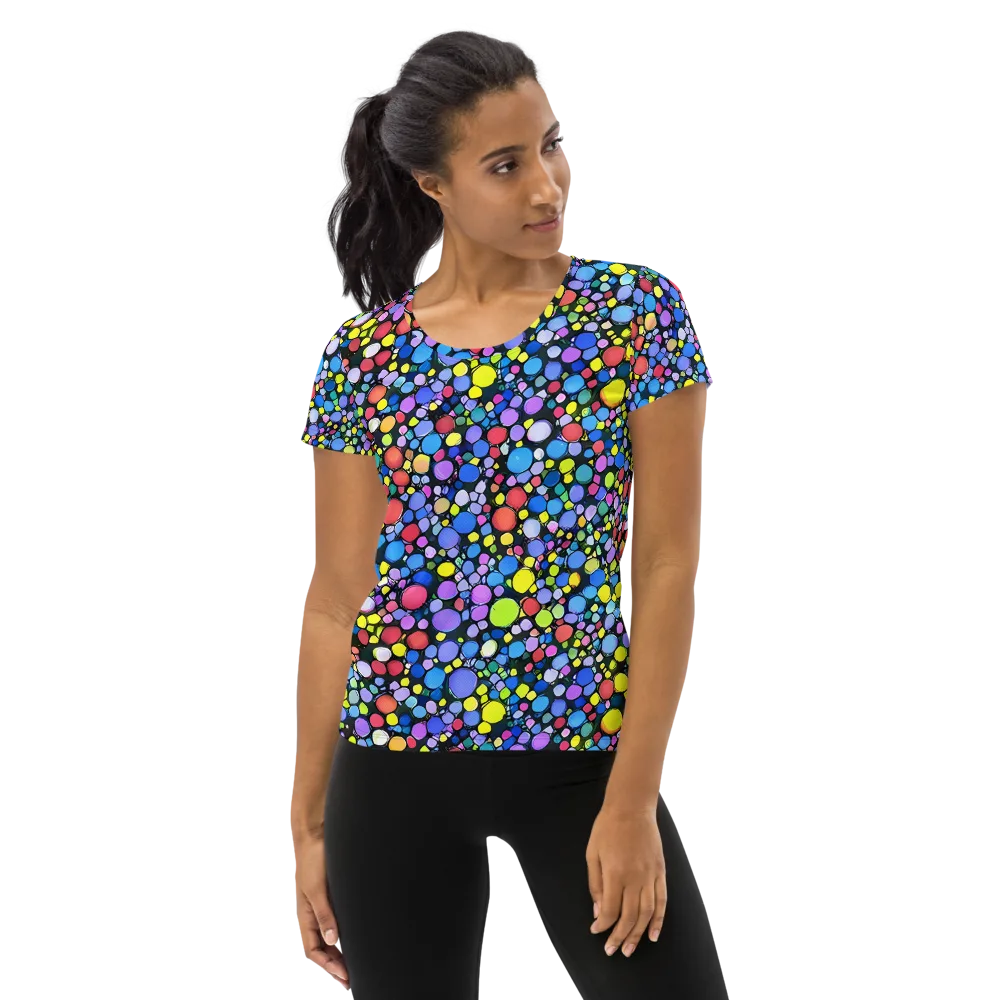 Vivid Cellscape on Women's Athletic T-Shirt — Front