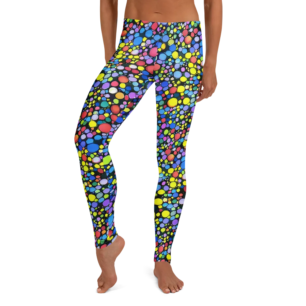 Vivid Cellscape on Leggings — Front