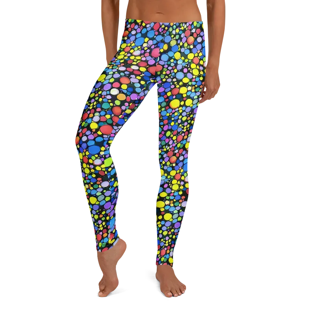 Vivid Cellscape on Leggings — Front