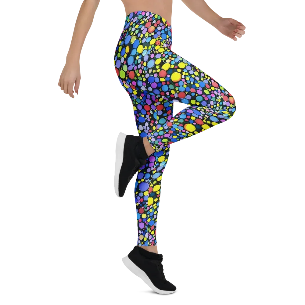 Vivid Cellscape on Leggings — Right