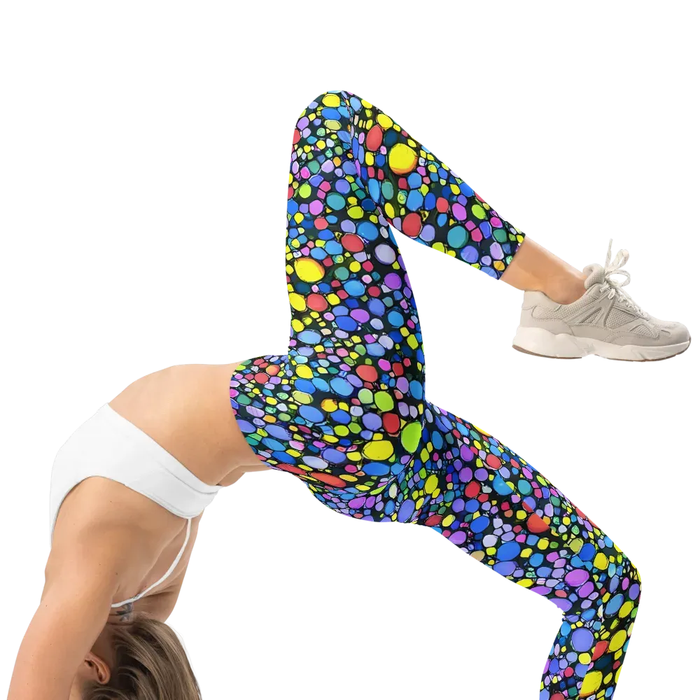 Vivid Cellscape on Leggings — Right
