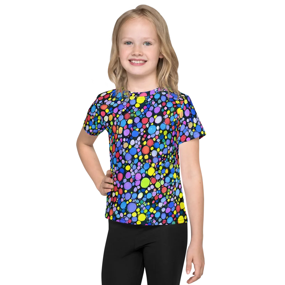 Vivid Cellscape on Kids Crew Neck T-Shirt — Front