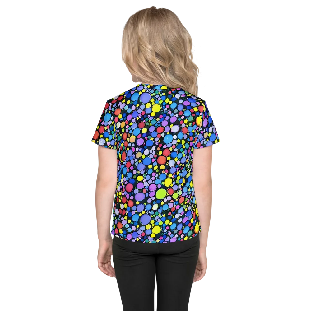 Vivid Cellscape on Kids Crew Neck T-Shirt — Back