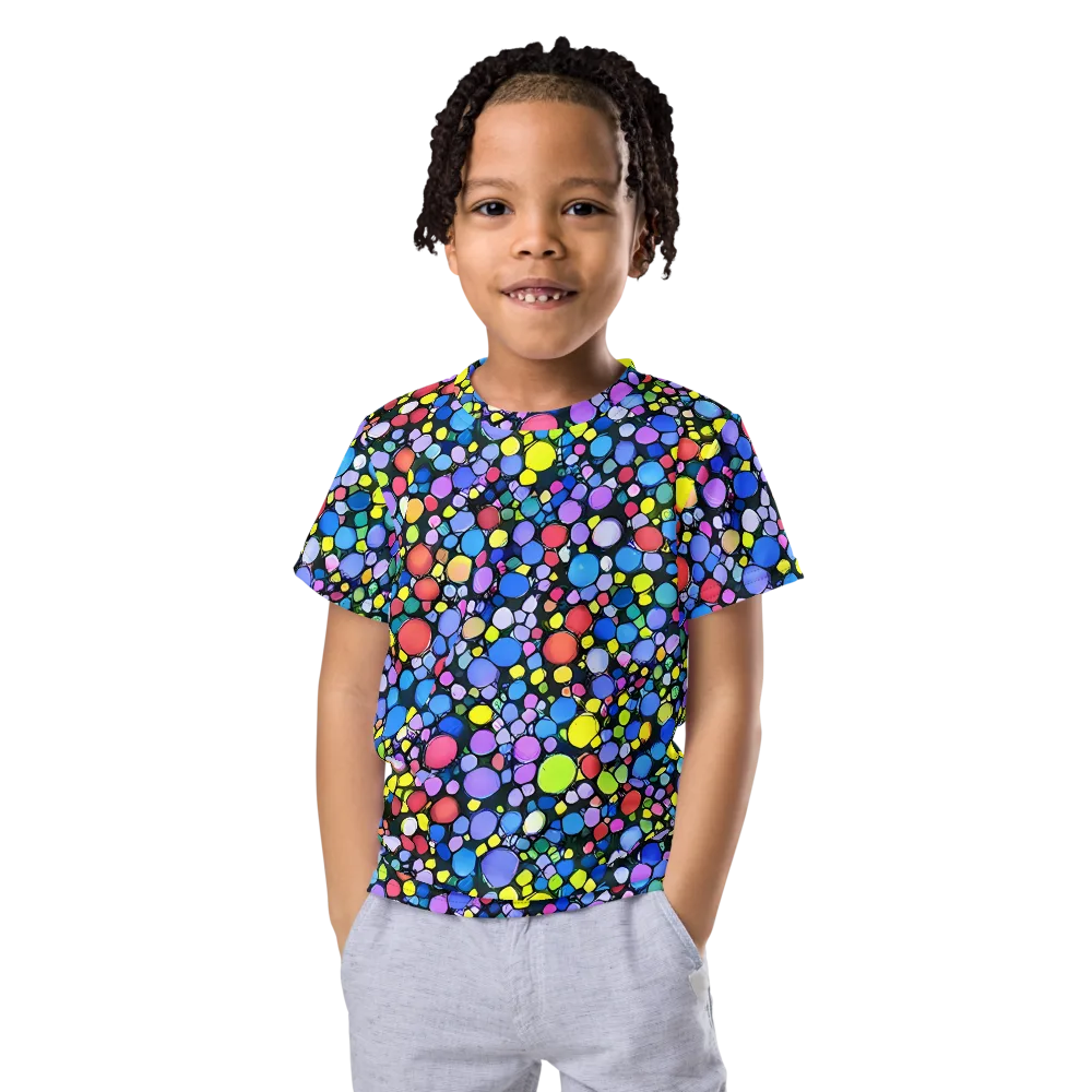 Vivid Cellscape on Kids Crew Neck T-Shirt — Front