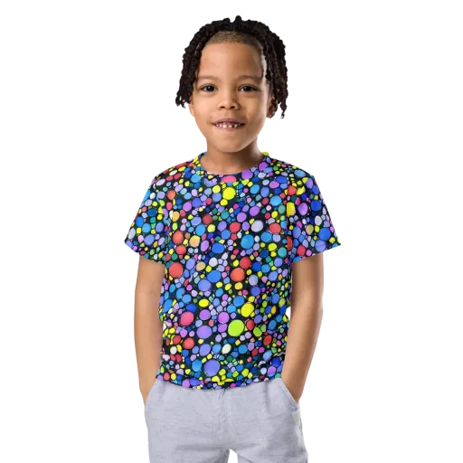 Vivid Cellscape on a Kids Crew Neck T-Shirt