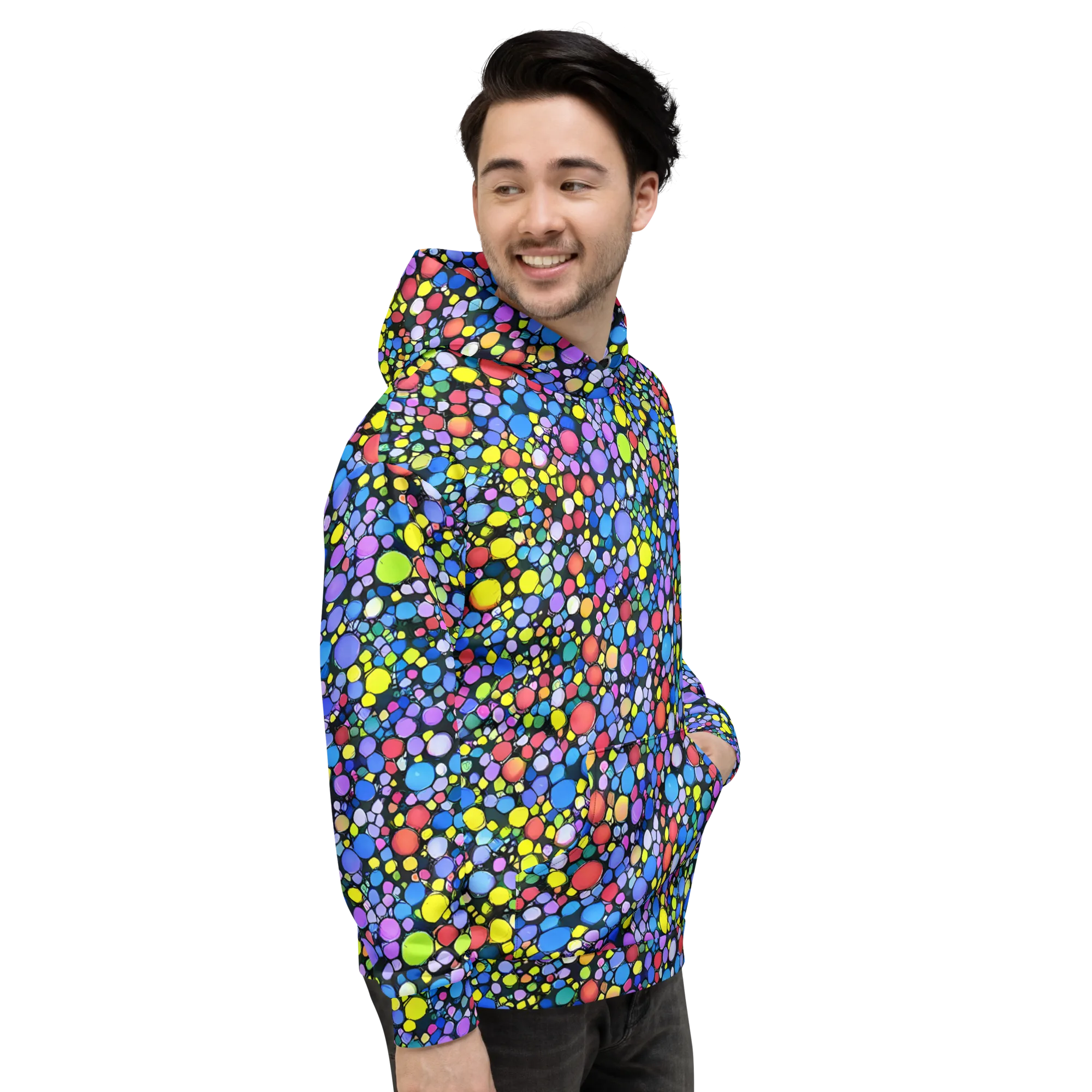 Vivid Cellscape on Hoodie — Right