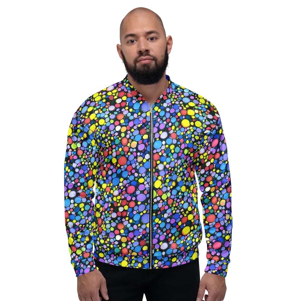 Vivid Cellscape on Bomber Jacket — Front