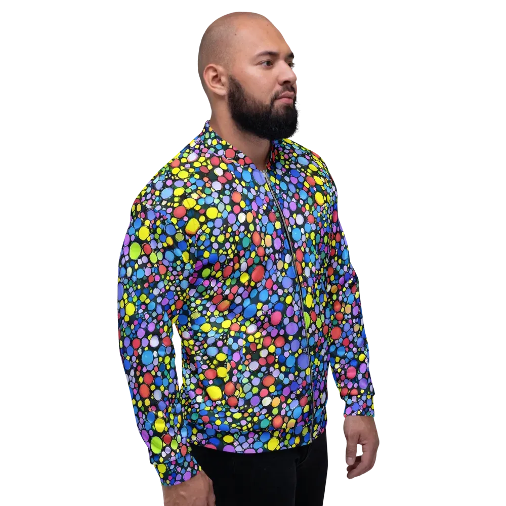 Vivid Cellscape on Bomber Jacket — Right