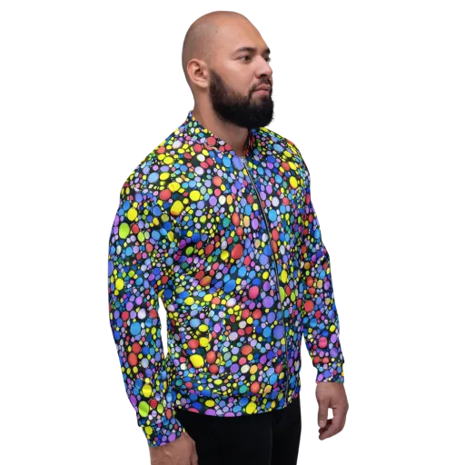 Vivid Cellscape on a Bomber Jacket