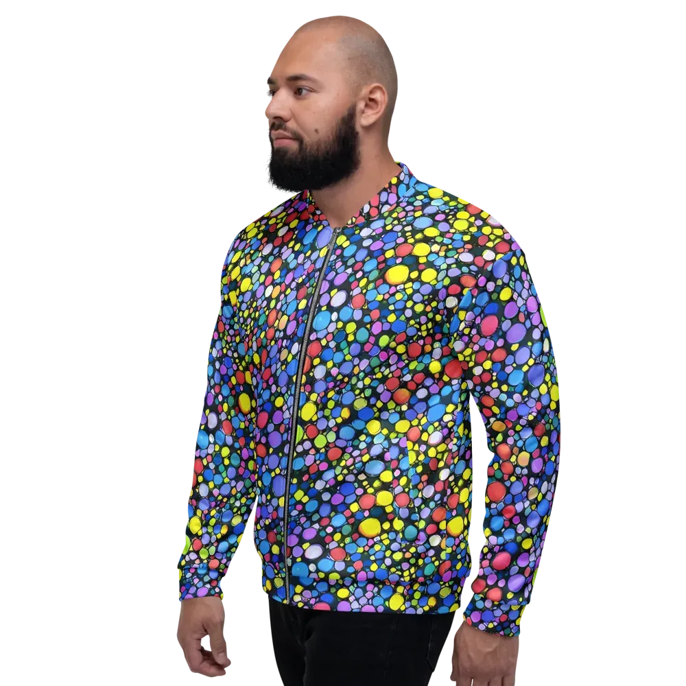 Vivid Cellscape on Bomber Jacket — Left
