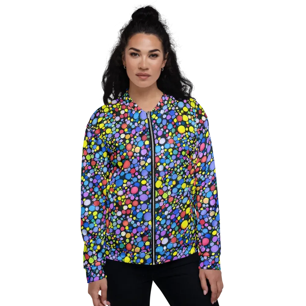 Vivid Cellscape on Bomber Jacket — Front