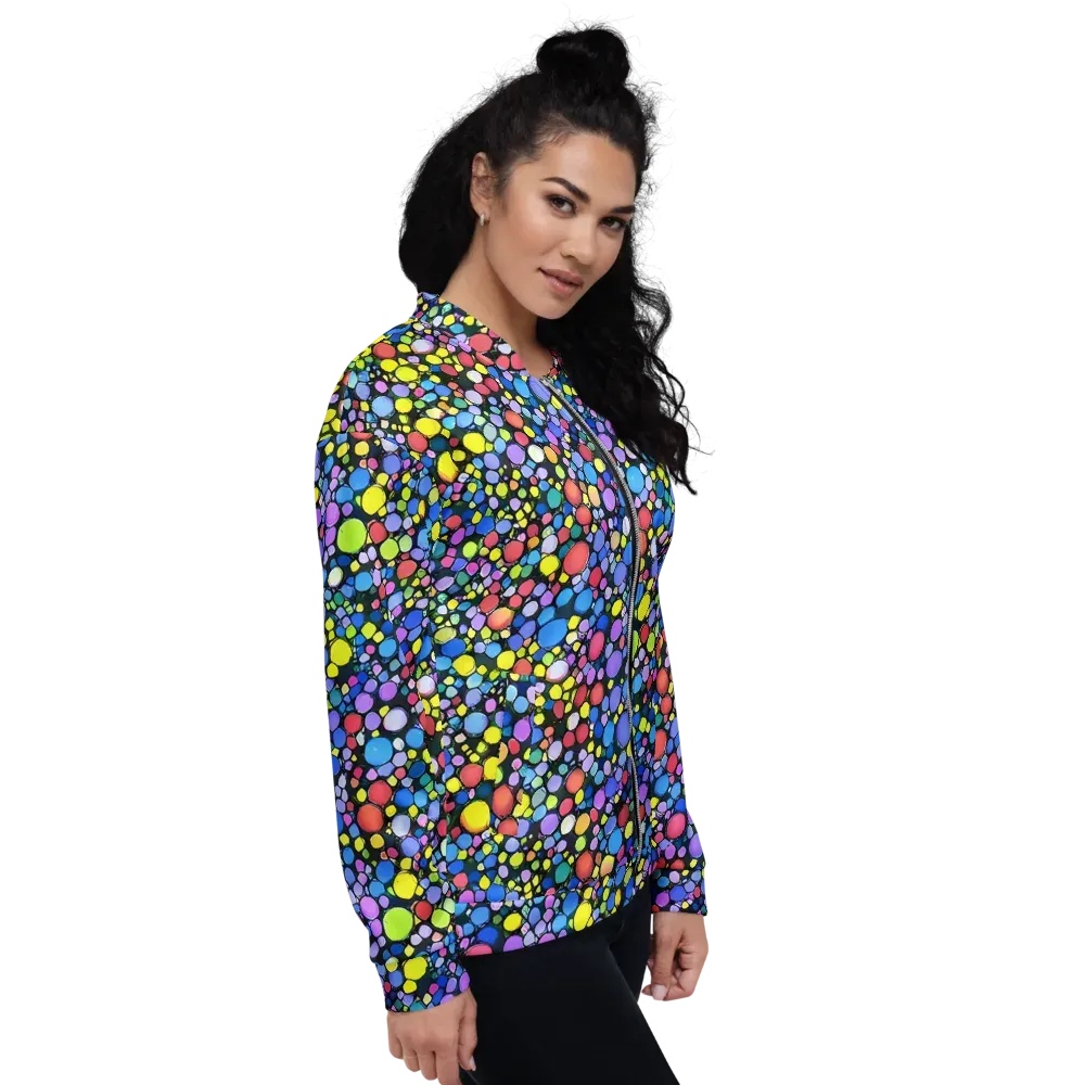 Vivid Cellscape on Bomber Jacket — Right