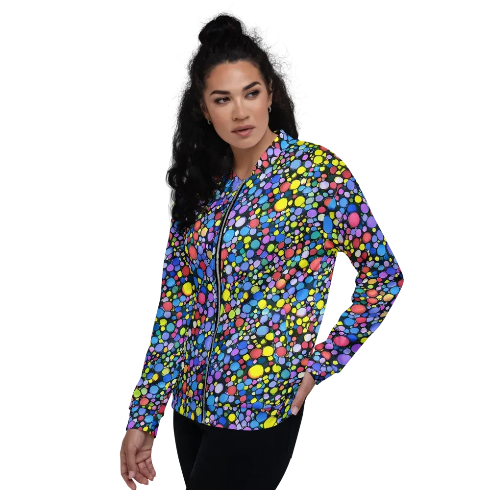 Vivid Cellscape on Bomber Jacket — Left