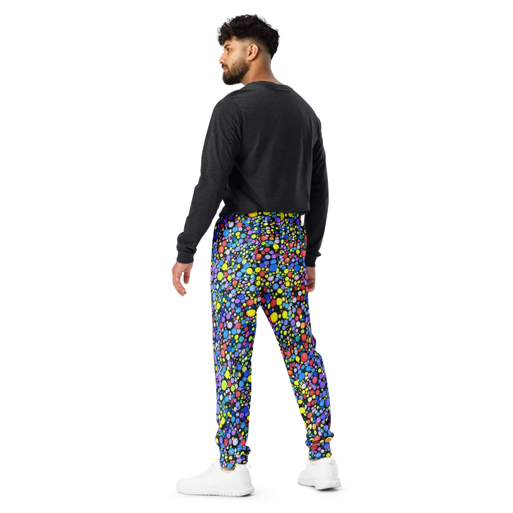 Vivid Cellscape on Men's Joggers — Back