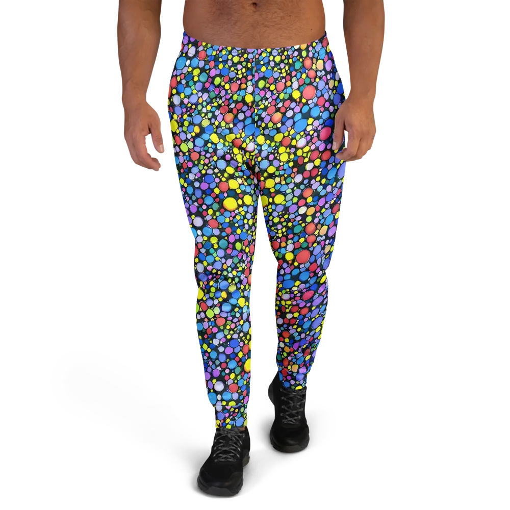 Vivid Cellscape on Men's Joggers — Front