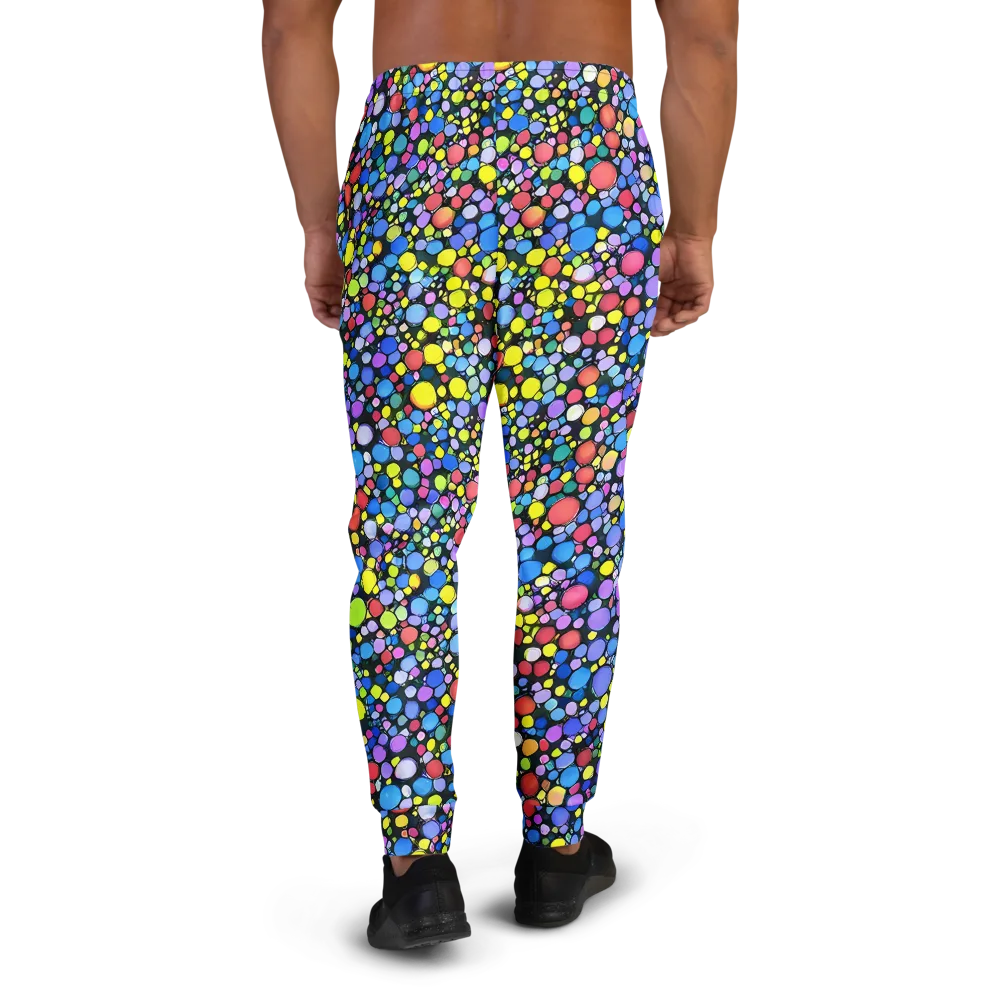 Vivid Cellscape on Men's Joggers — Back