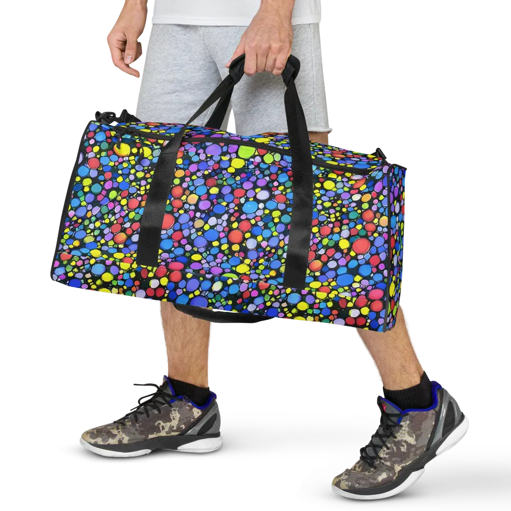 Vivid Cellscape on Duffle Bag — Front