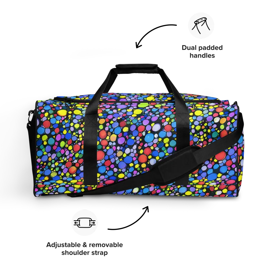 Vivid Cellscape on Duffle Bag — Front