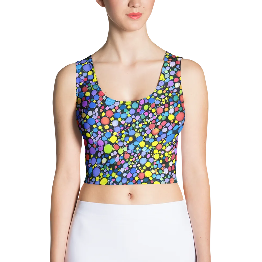 Vivid Cellscape on Crop Top — Front