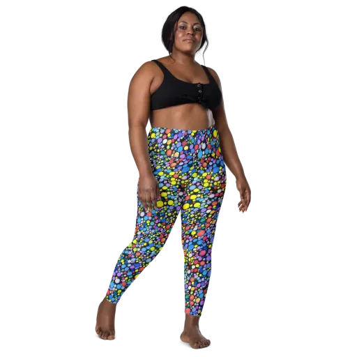 Vivid Cellscape on a Leggings with Pockets